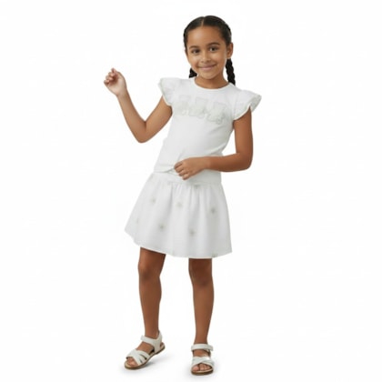 Conjunto Feminino Blusa Ursos e Saia 2001934 - Milon