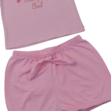 Conjunto Feminino Blussa Estampa Flores com Glitter e Shorts 46169 - Kely Kety