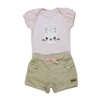 Conjunto Feminino Body Coelho e Shorts 31001 - Iaze 