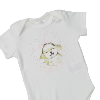 Conjunto Feminino Body com Strass Shorts Listrdo 2405 - Mini Moon