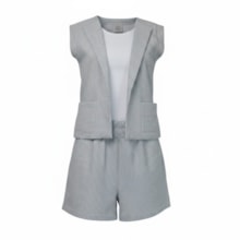 Conjunto Feminino com Listras 3 Peças 953 - Lit