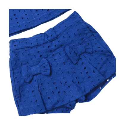 Conjunto Feminino em Lesi Blusa e Shorts Saia Laço 8257 - Pokotinha 