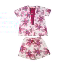 Conjunto Feminino Estampado Flores 3 Peças 9260 - Livy
