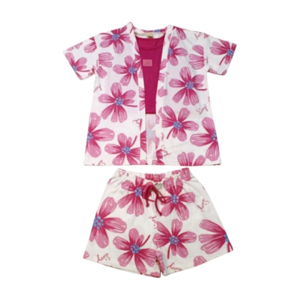 Conjunto Feminino Estampado Flores 3 Peças 9260 - Livy