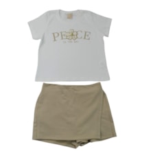 Conjunto Feminno Blusa Flor e Shorts Saia 15231 - Hrradinhos