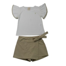Conjunto Feminno Blusa Sianinha e Shorts Saia 15222 - Hrradinhos