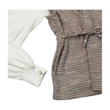 Conjunto Longo Blusa, Colete Tweed e Legging 3 Peças 37383 - Angerô