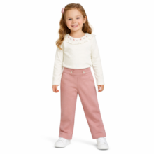 Conjunto Longo Blusa com Bordado e Calça 37327 - Angerô