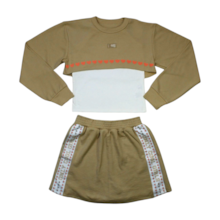 Conjunto Longo Blusa Cotton e Moletom, Shorts Saia 14865 Tamanho 6 - Abrange