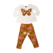 Conjunto Longo Blusa e Legging Estampada Flores 1001506 - Kyly