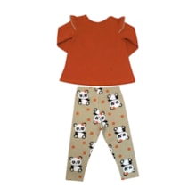 Conjunto Longo Blusa e Legging Estampada Pandas 1001509 - Kyly