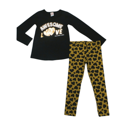 Conjunto Longo Blusa Estampa Awesome e Legging 55604 - Brandili 