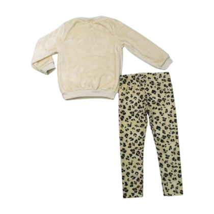 Conjunto Longo Blusa Pêlo e Legging Oncinha 56208  - Brandili Mundi