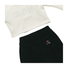 Conjunto Longo Blusa Strass Calça com Brilho - 1464 - Le Petit