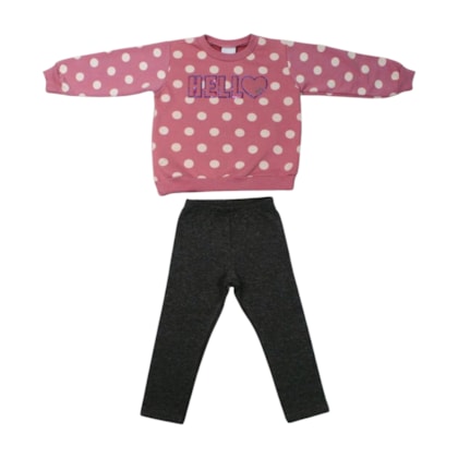 Conjunto Longo Blusão Bolas e Legging 12304 - Kaiani