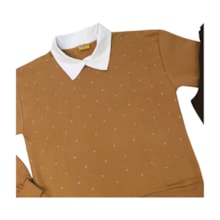 Conjunto Longo Blusão com Strass e Legging Cirrê 26566 - Rollu