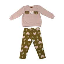 Conjunto Longo Blusão e Legging Estampada Corações 1001517 - Kyly
