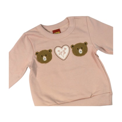 Conjunto Longo Blusão e Legging Estampada Corações 1001517 - Kyly