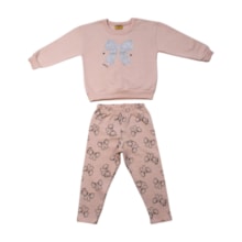 Conjunto Longo Blusão e Legging Estampada Laços 26153 - Rollu