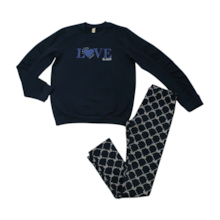 Conjunto Longo Blusão Love Bordado e Legging 22861 - Glinny 