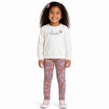 Conjunto Longo Blusão Love Bordado Lantejoulas e Legging 60610 - Kely Kety