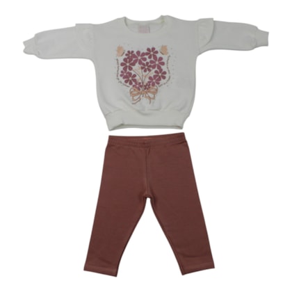Conjunto Longo Blusão Strass e Legging 18606 - Teddy