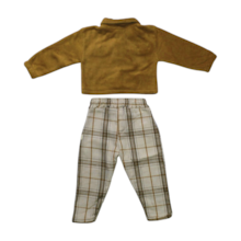 Conjunto Longo Casaco em Pêlo e Calça Xadrez - 1460 - Le Petit