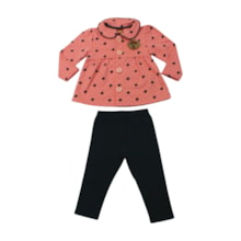Conjunto Longo Casaco Estampa Corações e Legging 1001518 - Kyly