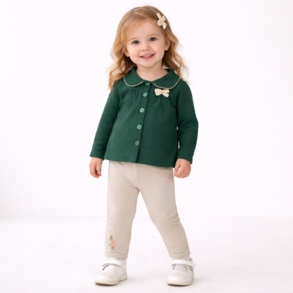 Conjunto Longo Casaco Soft Laço e Legging 37338 - Angerô