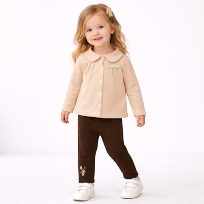 Conjunto Longo Casaco Soft Laço e Legging 37338 - Angerô