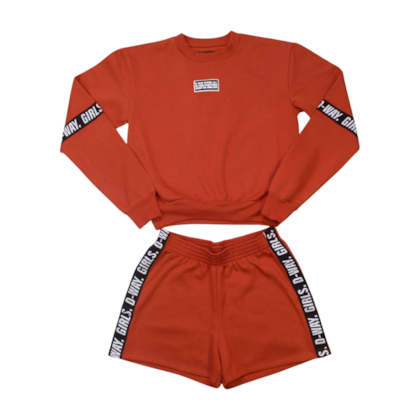 Conjunto Longo em Moletom Blusa Fashion e Shorts 15025  - Dway