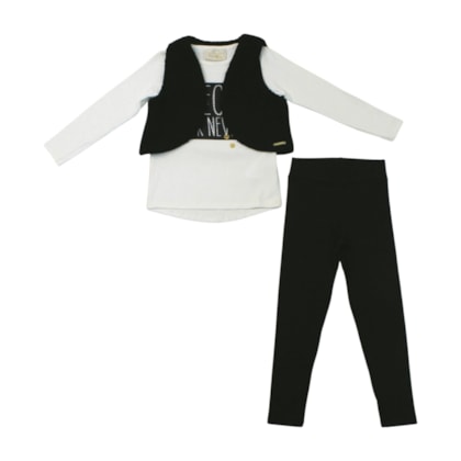 Conjunto Longo Feminino 3 Peças 8415 - Serelepe