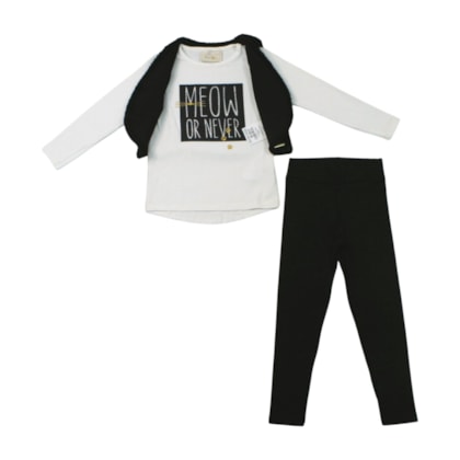Conjunto Longo Feminino 3 Peças 8415 - Serelepe