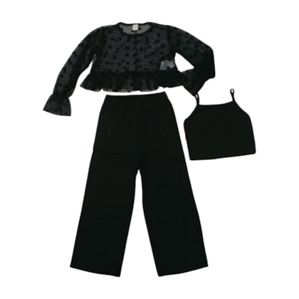 Conjunto Longo Feminino 3 Peças 8591 - Pokotinha