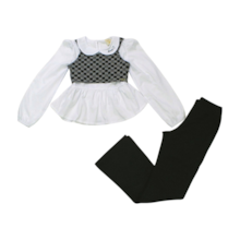 Conjunto Longo Feminino 3 Peças Xadrez 37050 - Angerô 