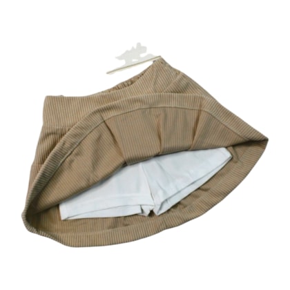 Conjunto Longo Feminino Blusa Aplique Laço e Saia Cotelê 2219 - Carol e Dani