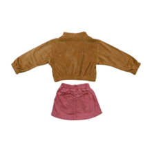Conjunto Longo Feminino Blusa Aveludada e Saia Sarja 1455 - Le Petit 