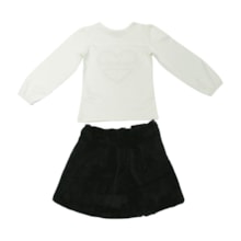 Conjunto Longo Feminino Blusa Bordada e Saia em Pêlo 2001501 - Milon