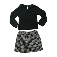 Conjunto Longo Feminino Blusa Canelada e Saia 1467 - Le Petit 