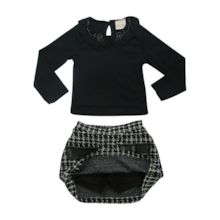 Conjunto Longo Feminino Blusa Canelada e Saia 1467 - Le Petit 