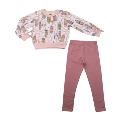Conjunto Longo Feminino Blusa Casas e Legging 9637 - Livy