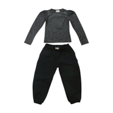 Conjunto Longo Feminino Blusa com Brilho e Calça 35097 Tamanho 2 - Le Petit 
