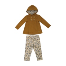 Conjunto Longo Feminino Blusa Com Capuz e Legging Flor 2001500 - Milon