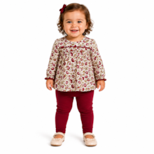 Conjunto Longo Feminino Blusa Com Picueta e Legging 2001490 - Milon