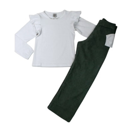 Conjunto Longo Feminino Blusa e Calça Cotele 901 - Lit