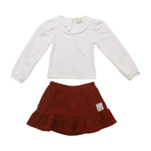 Conjunto Longo Feminino Blusa e Saia Veludo 1469 - Le Petit 