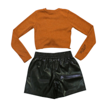 Conjunto Longo Feminino Blusa e Shorts Cirrê 2479 - itgirl 