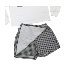 Conjunto Longo Feminino Blusa e Shorts Saia Xadrez 1000792 - Kyly 