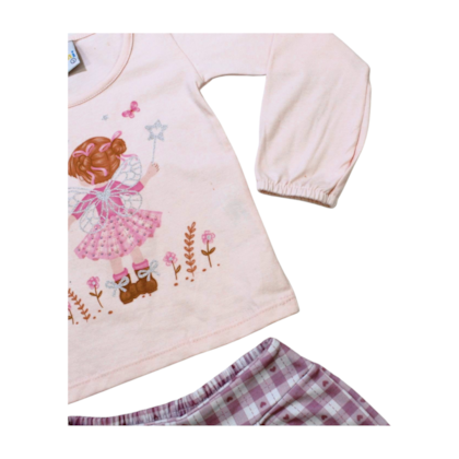Conjunto Longo Feminino Blusa e Shorts Xadrez 11677 - Kaiani 