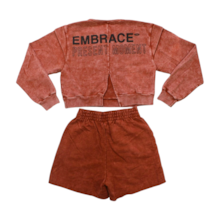 Conjunto Longo Feminino Blusa Enbrace e Shorts 2496 - itgirl 